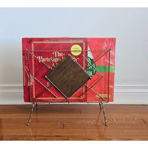 Vintage Brass And Wood Magazine Rack/Mid Century Brass Livingroom Decor